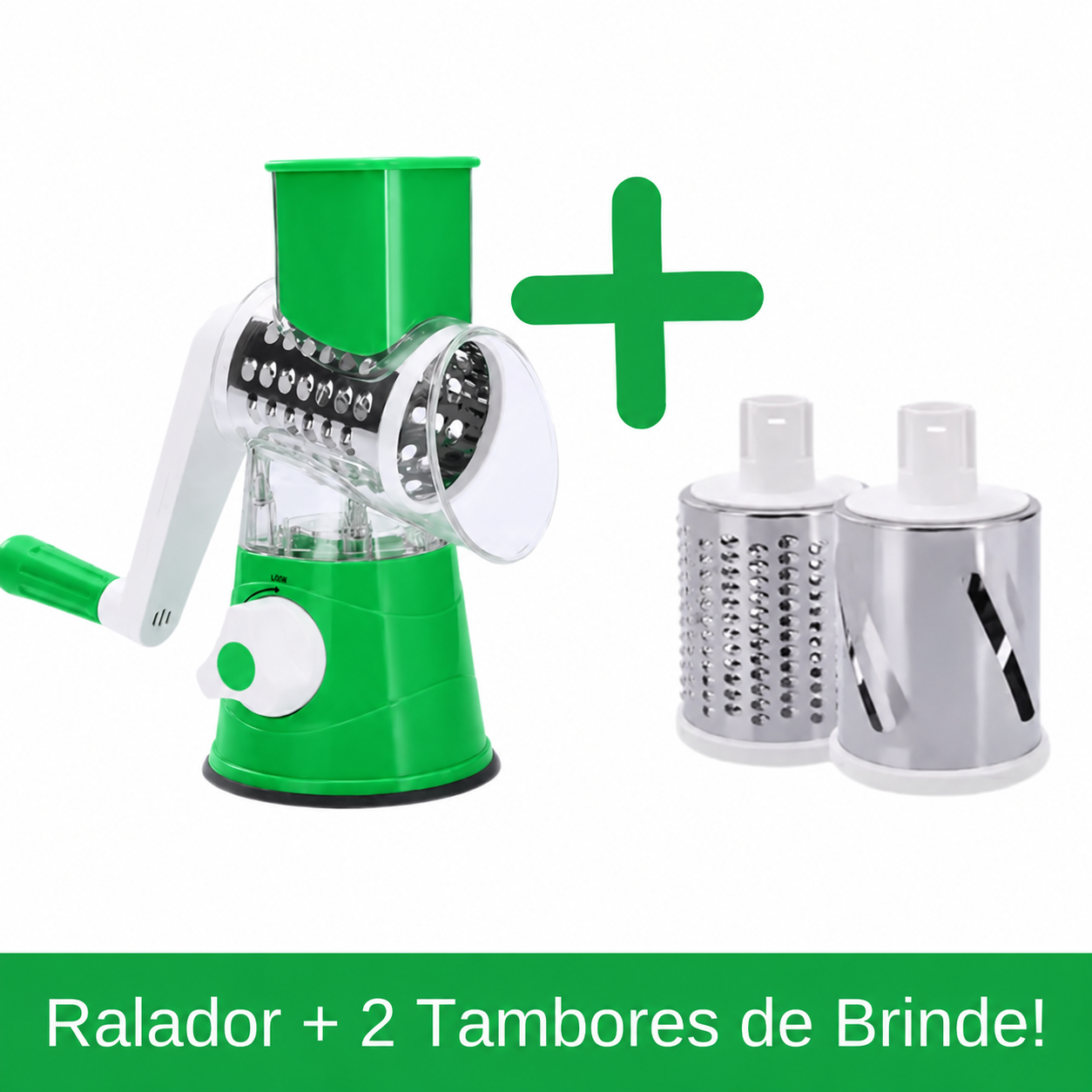 Ralador multifuncional com dois tambores adicionais de brinde